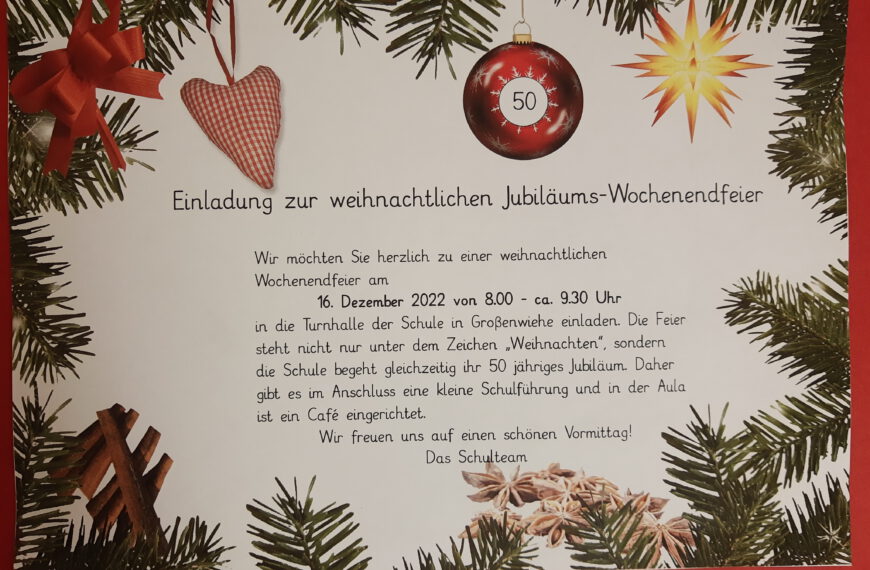 Einladung zur Wochenendfeier